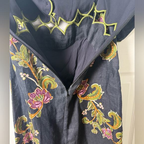 Farm Rio Black Ravenala Short Sleeve Maxi Dress XS - Picture 10 of 13